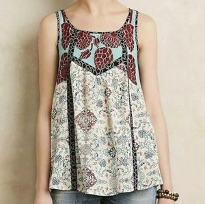Anthropologie Floreat Embroidered Top